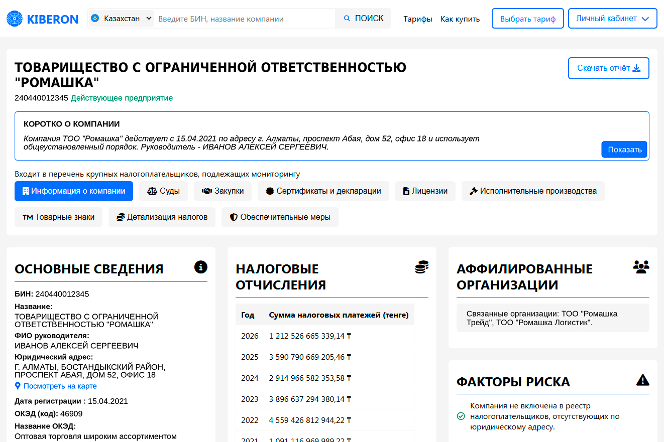 Что получает бизнес с KIBERON