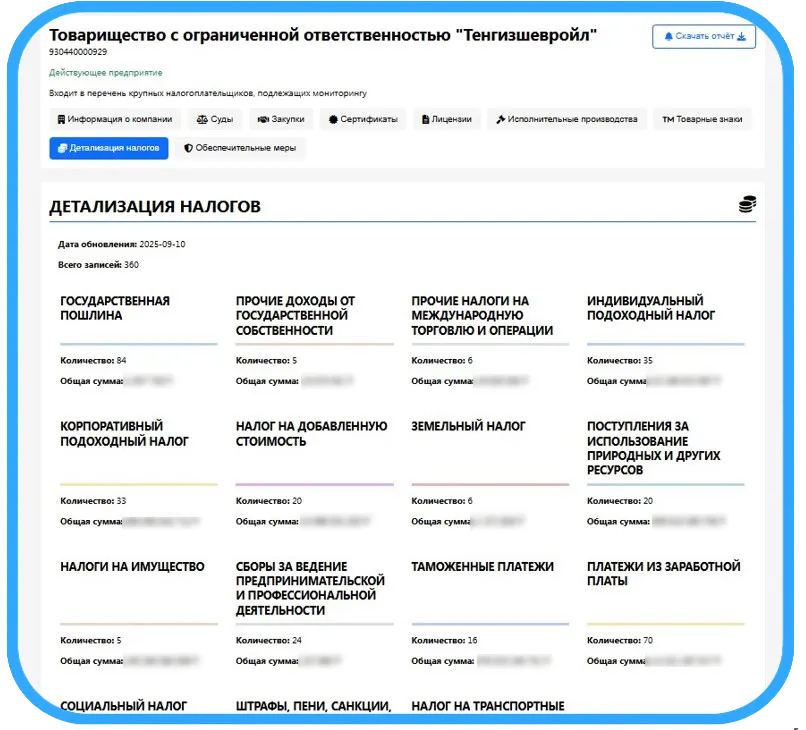 Финансовое состояние компании в Казахстане — выручка, прибыль и динамика показателей