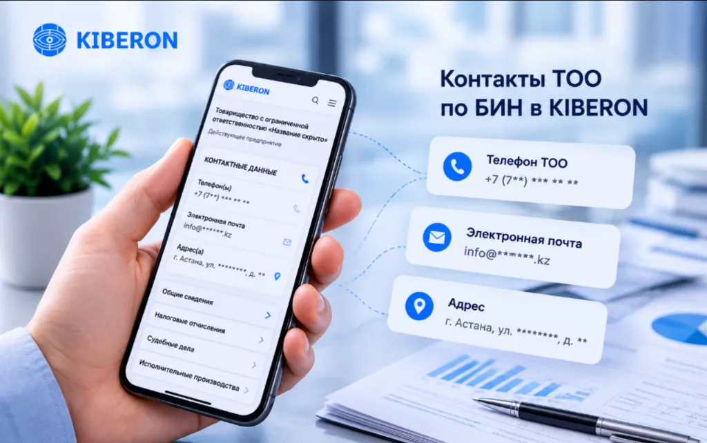 Как найти контакты ТОО по БИН в Казахстане